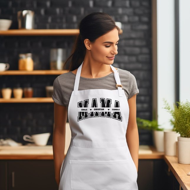 Tablier Personnalisé Maman et enfants Nom Chemise Mère's D (Créateur téléchargé)