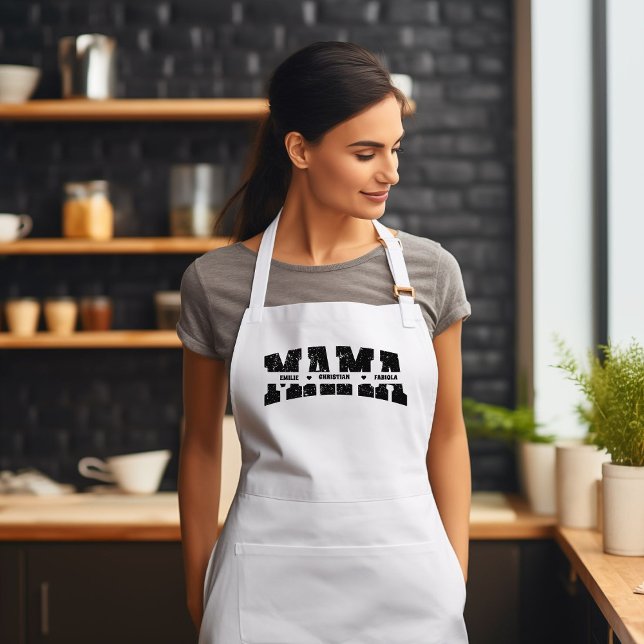Tablier Personnalisé Maman et enfants Nom Chemise Mère's D (Créateur téléchargé)