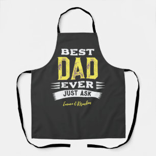 Tablier Personnalisé Meilleur Papa Papa Père Toujours Pose