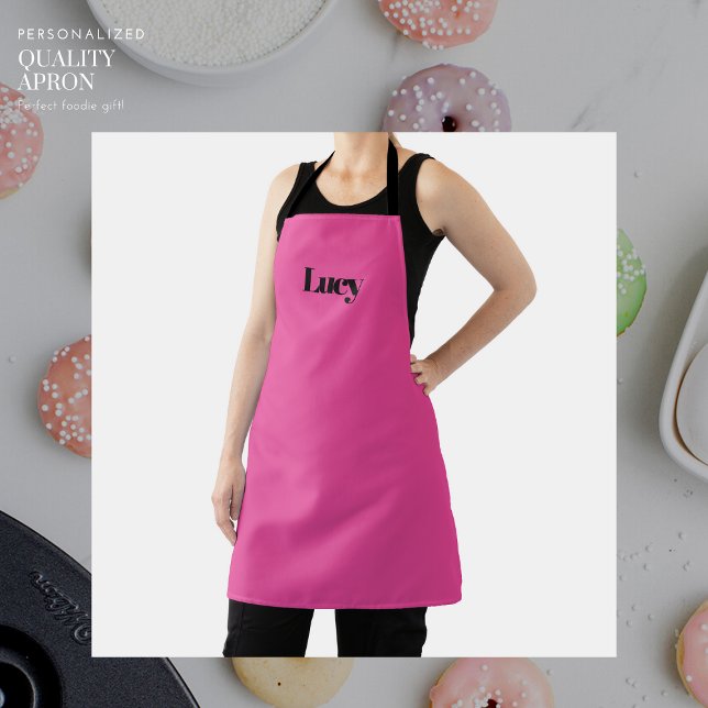 Tablier personnalisé minimaliste rose (Créateur téléchargé)