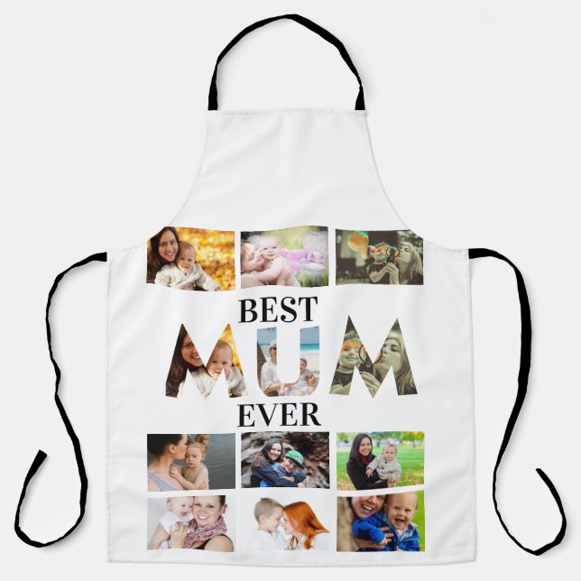 Tablier Personnalisé Moderne Meilleure Maman Ever 12 Colla (Recto)