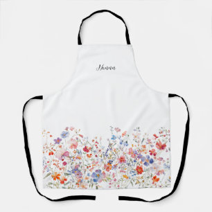Tablier Personnalisé Nonna Fleur sauvage Floral