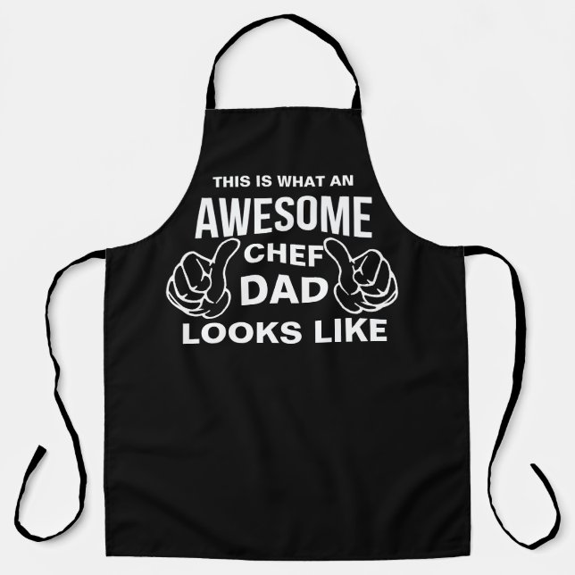 Tablier Personnalisé Papa Awesome - Chef Personnalisé (Recto)