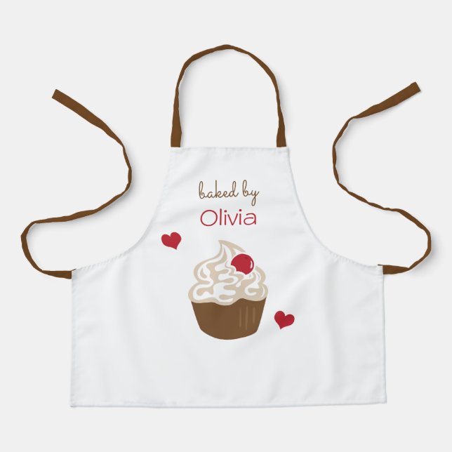 Tablier personnalisé pour enfants | Cupcake Baker  (Recto)