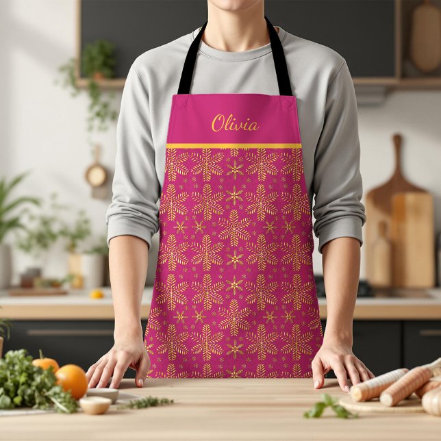 Tablier Personnalisé rose et or (Créateur téléchargé)