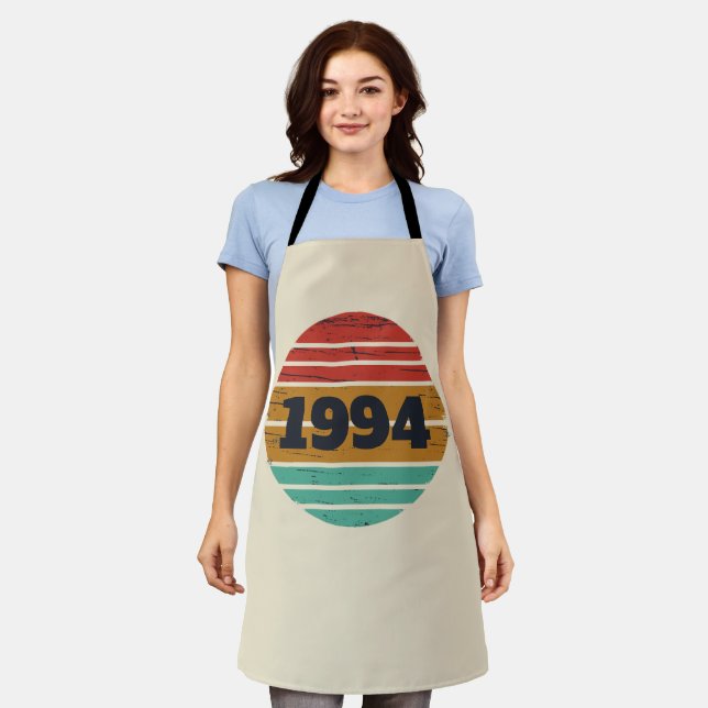 Tablier Personnalisé Trente vintage 30e anniversaire (Porté)