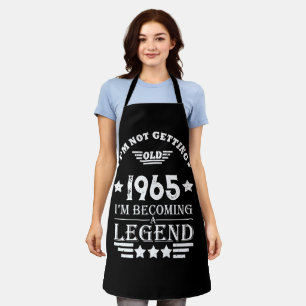 Tablier Personnalisé vintage 60e anniversaire noir blanc