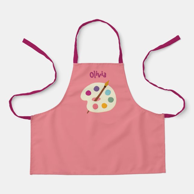 Tablier personnalisée NOM École d'art Artiste Apron (Recto)
