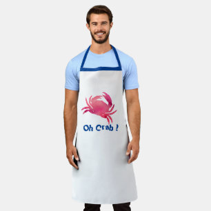 Tablier Personnaliser Le Crab Funny Seafood Grill Chef