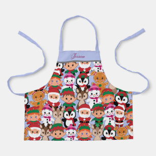 Tablier Personnaliser le nom Teddy Noël Coloré