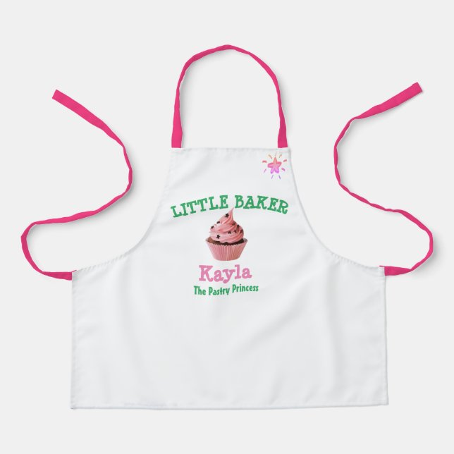 Tablier Personnaliser Pâtisserie Princesse Jeunes Baker En (Recto)