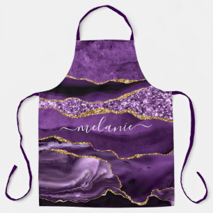 Tablier Personnaliser Votre Nom Apron Agate Violet Violet 