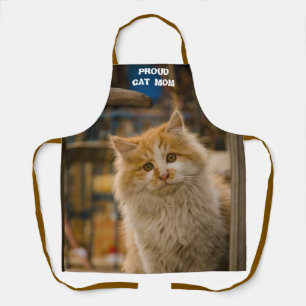 Tablier Pet Chat Maman Personnalisé Chat Photo Tout-En-Des