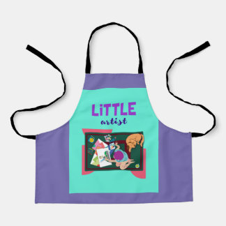 Tablier Petit artiste peinture de garçon faisant de l'art 