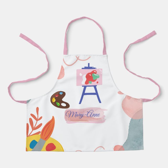 Tablier Petit chevalet artiste et pinceau (Recto)