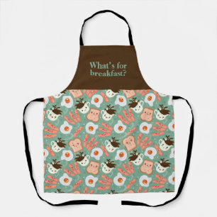 Tablier Petit-déjeuner Oeufs Bacon Toast Café Apron