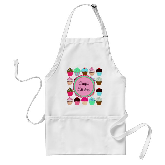 Tablier Petits gâteaux colorés - personnalisés (Devant)