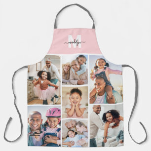 Tablier Photo Monogramme Rose