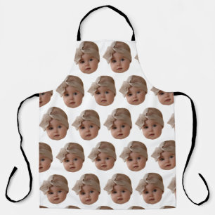 Tablier Photo personnalisée Funny Crazy Face Cuisine Chef 