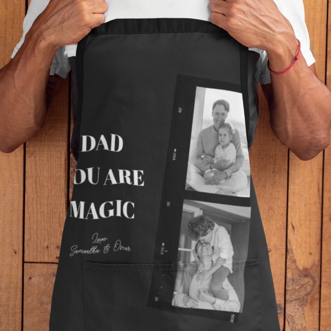 Tablier Photo personnalisée 'Papa, tu es magique' Deux Pèr (Créateur téléchargé)
