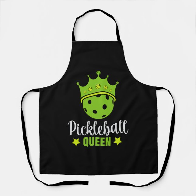 Tablier Pickleball Queen Funny Pickball Ball Queen (Recto)