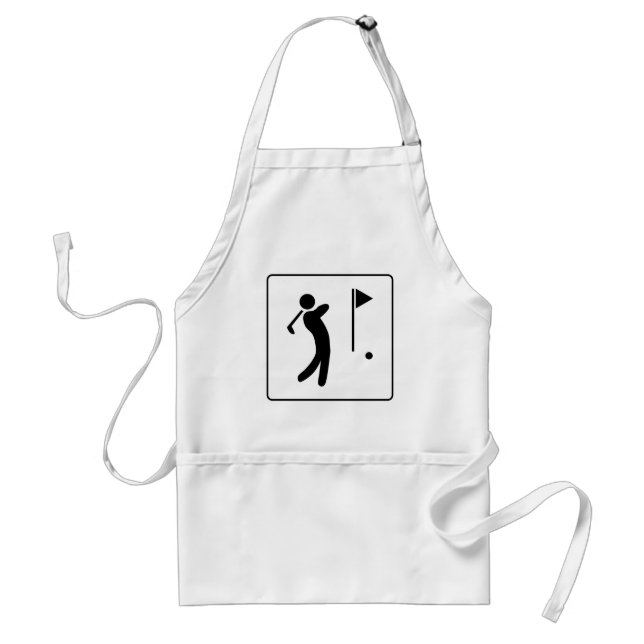 Tablier Pictogramme du parcours de golf (Devant)
