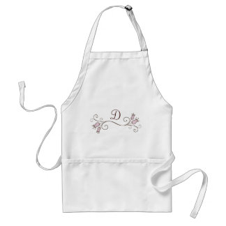 Tablier Pièces personnalisées Monogrammes Tulipes Roses