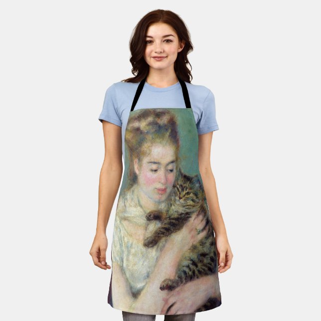 Tablier Pierre-Auguste Renoir - Femme avec chat (Porté)