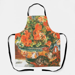 Tablier Pierre-Auguste Renoir Geraniums Et Chats