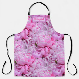 Tablier Pies roses et violettes
