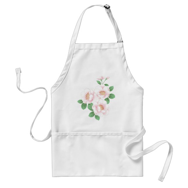 Tablier Pies roses Japonais Floral Kimono (Devant)