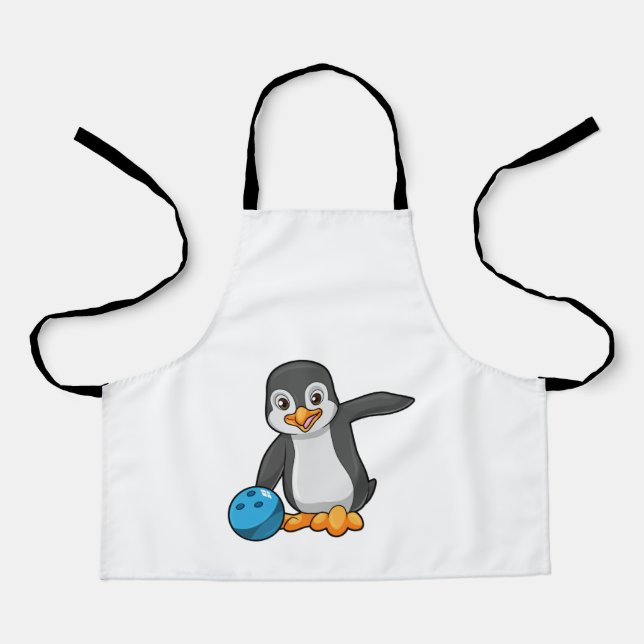 Tablier Pingouin à Bowling avec Bowling (Recto)