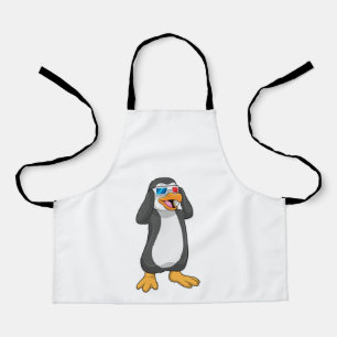 Tablier Pingouin avec lunettes