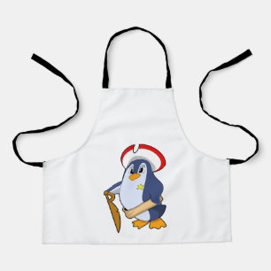 Tablier Pingouin comme pirate avec Casquette