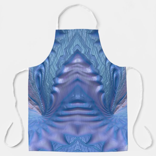 Tablier Pink bleu FRACTAL ABSTRAIT ~ (Recto)