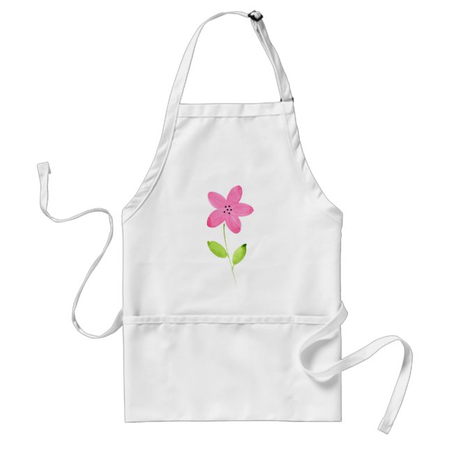 Tablier Pink Cinq Pétale Aquarelle Fleur (Devant)