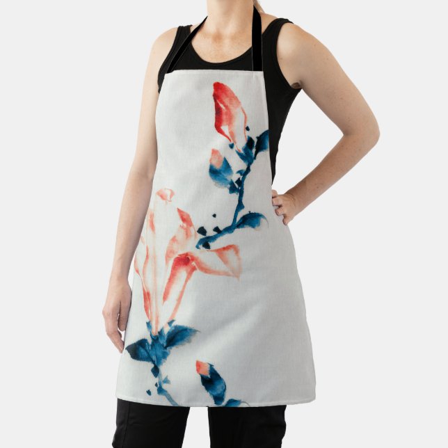 Tablier Pink Magnolia, Hokusai, Ukiyo-e (Insitu)