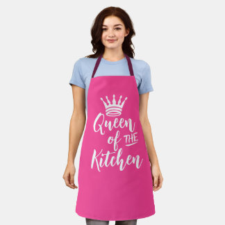 Tablier Pink Mothers Day Cadeau Apron, Reine de la cuisine