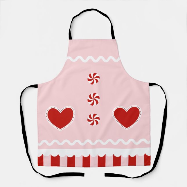 Tablier PINK NOËL PAIN GINGERBREAD Tout-En-Plan (Recto)