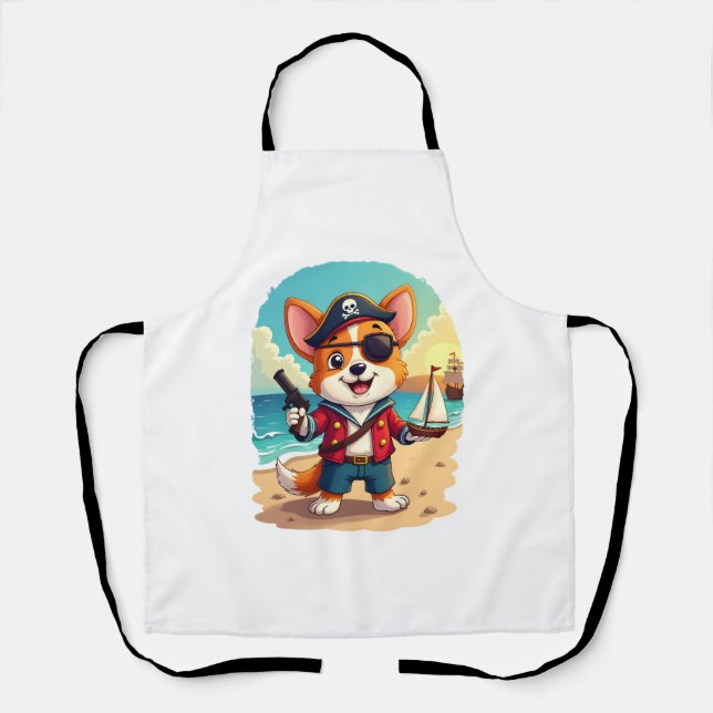 Tablier Pirate de chien berger allemand (Recto)