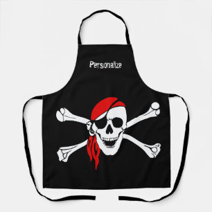 Tablier Pirate Skull & Bones Skeleton Eye Patch