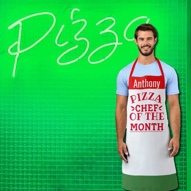 Tablier Pizza Chef du mois - ajouter le nom (Créateur téléchargé)