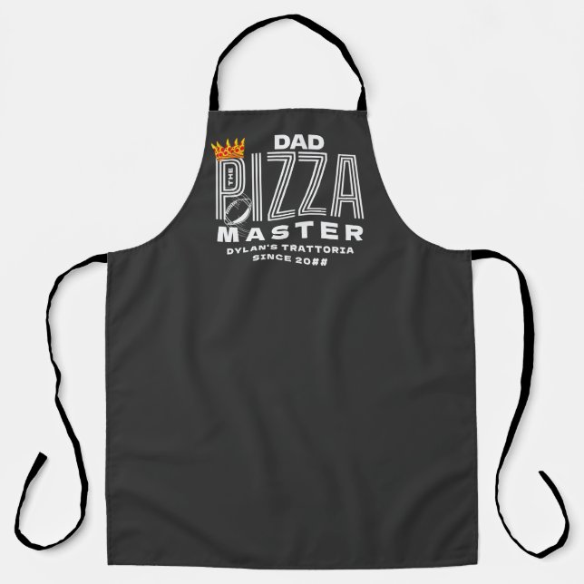 Tablier Pizza et Football Famille Réunion Correspondance (Recto)