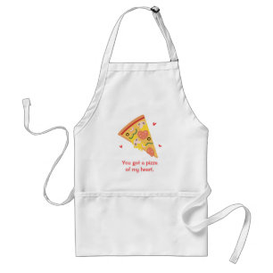 Tablier Pizza mignonne de mon coeur Pun Amour Humour