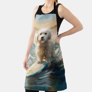 Tablier Plage de Coton De Tulear Peinture de surf