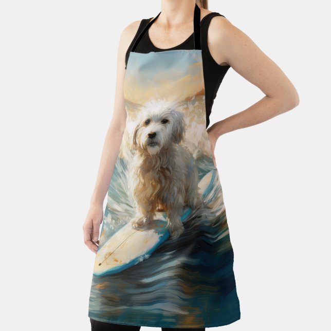 Tablier Plage de Coton De Tulear Peinture de surf (Insitu)