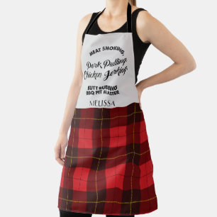Tablier Plaid Clan Wallace Rouge Or À damiers Tartan