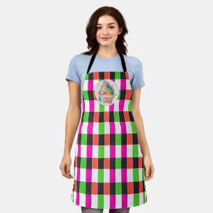 Tablier Plaid personnalisé   Personnalisé ou logo   Cupcak