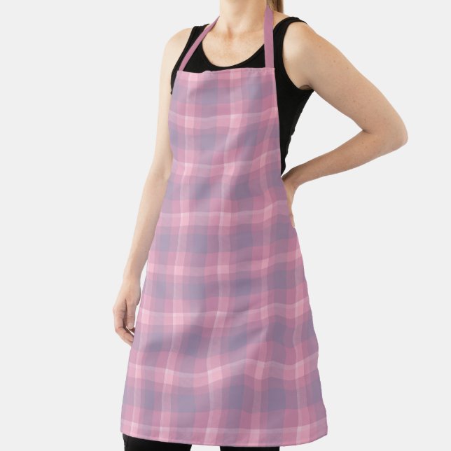 Tablier Plaid rose rose (Insitu)