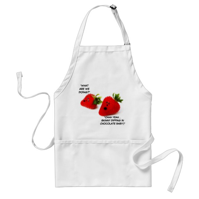 Tablier Plaisanterie aux fraises recouvertes de chocolat (Devant)